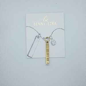 NWT Be Benny & Ezra Gold Pendant